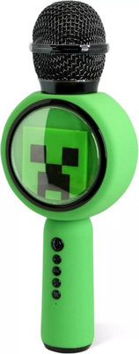 Minecraft Karaoke Microphone and Wireless Speaker with LED Lights