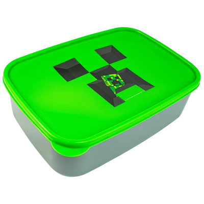 Minecraft Creeper Sandwich Lunch box GREEN Plastic