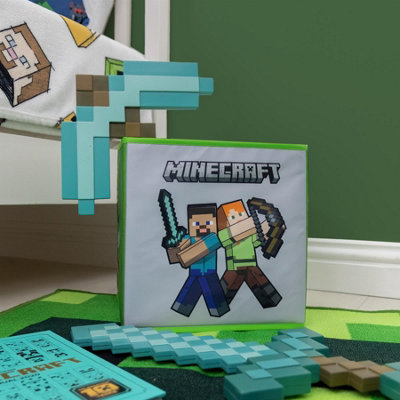 Minecraft Storage Box 2 Pack Foldable Space Saving Clothing Toy Tidy ...