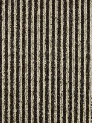 Mineral Pure Wool Loop Pile Carpet by Remland (Stripe Jet, 2m x 4m)