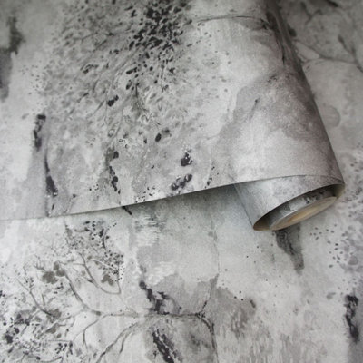 Minerals Ascadia Grey / Silver Wallpaper Holden 35730