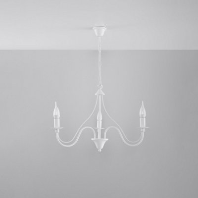 Minerwa Steel White 3 Light Classic Chandelier