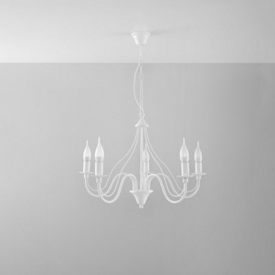 Minerwa Steel White 5 Light Classic Chandelier