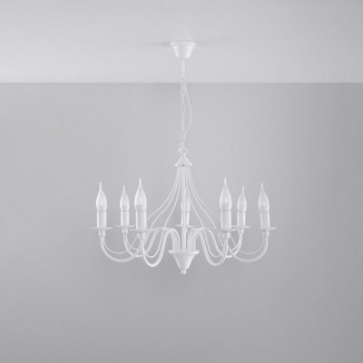 Minerwa Steel White 7 Light Classic Chandelier