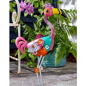 Mingo the Flamingo Garden Ornament Metal Durable Decoration