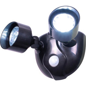Mini 10 LED Twin Head PIR Motion Sensor Security Light Outdoor Garden Spotlight Lamp