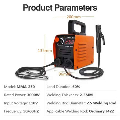 110V/220V Draagbare Mini Lasser, Mig/Tig/Boog Igbt Inverter Mma 250a Esab Ac Dc