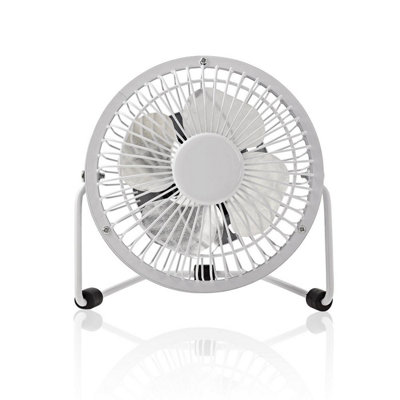 Mini 4" Cooling USB Desk Fan - White