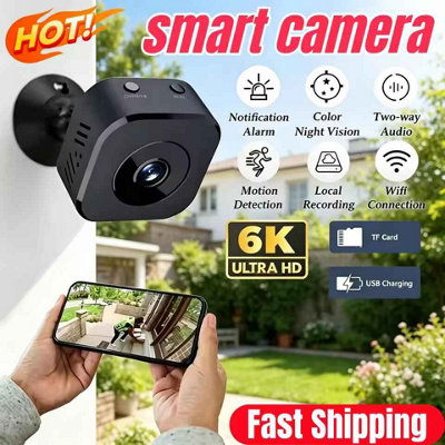 Mini 6K WiFi Security Camera Full HD Wireless CCTV Cam Motion Detection ...