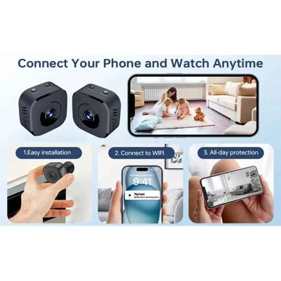 Mini 6K WiFi Security Camera Full HD Wireless CCTV Cam Motion Detection ...