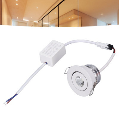Mini Adjustable Angle LED Recessed Ceiling Light, White Aluminum, 4000K, 85-265V