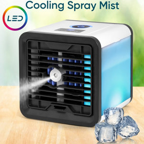 Mini Air Cooler Fan Portable Conditioner with Quick Cooling Mist Function Humidifier Purifier USB Room Cooling