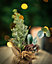 Mini Artificial Christmas Tree with Pinecones