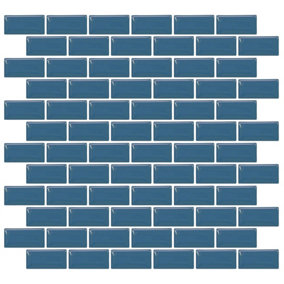 Mini Brick Self-Adhesive Mosaic Blue