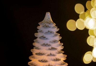 Mini Christmas LED Glitter Tree Decoration
