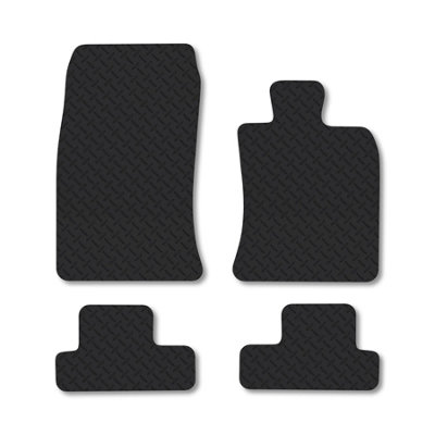 Mini Convertible (2004-2008) (R52) 5mm Rubber Car Mats Heavy-Duty ...