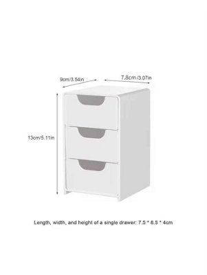Mini Desktop Storage Box, Drawer Style Hand, Items Sorting, Three-Layer