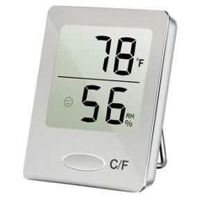Mini Digital LCD Humidity Meter Thermometer - White