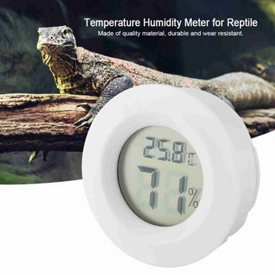 Mini Digital LCD Thermometer Hygrometer Round Shape Temperature Humidity Meter for Reptile