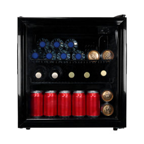 Mini Drinks Fridge, Table Top 50L Wine Cooler With Glass Door - SIA DC2BL