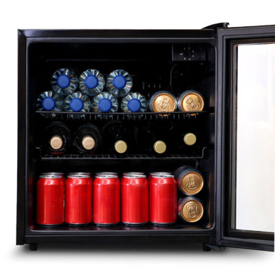 Mini Drinks Fridge, Table Top 50L Wine Cooler With Glass Door - SIA DC2BL