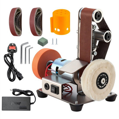 Mini Electric Belt Sander Grinder DIY Polishing Sanding Tool Kit