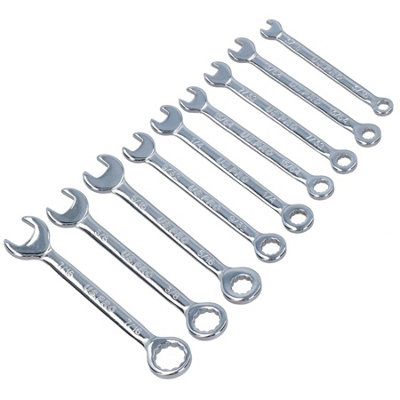 Mini Equal Imperial SAE AF Combination Spanner Set Wrench 5/32" - 7/16" 10pc