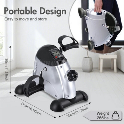 Mini Exercise Bike Pedal Exerciser Arm Leg Cycle Machine Adjustable ...