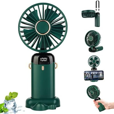 Mini Fan, 18000mAh Handheld Fan, USB Fan, Portable Fan with Power Cord ...