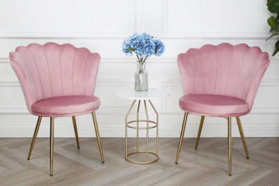 Mini Flora - Pair of Dining Chairs - Velvet Upholstery with Floral ...
