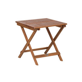 Mini Folding Side Square Table - Acacia
