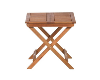 Mini Folding Side Square Table Acacia DIY at B Q