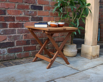 Mini Folding Side Square Table - Acacia - 6