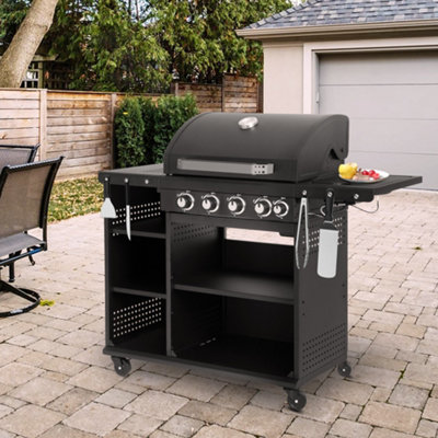 Mini Gas 4 Burner BBQ Outdoor Kitchen Style - 5