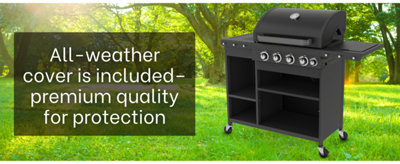 Mini Gas 4 Burner BBQ Outdoor Kitchen Style - 7