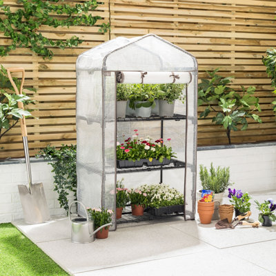 Mini Greenhouse 3 Tier Small Garden Grow House Reinforced PE