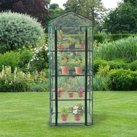 Mini Greenhouse 4 Tier with Plastic Cover