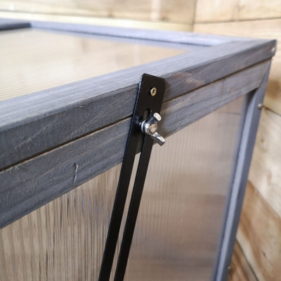 Mini Grey Cold Frame Greenhouse with Lid - 7