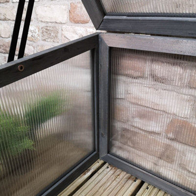 Mini Grey Cold Frame Greenhouse with Lid - 8