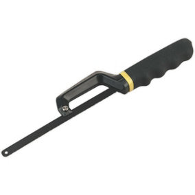 Mini Hacksaw with Bi-Metal Blade - Comfort Foam Dipped Handle - Lightweight Saw