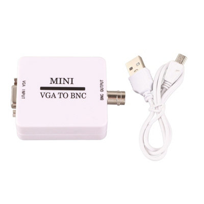 Mini HD VGA to BNC 1920x1080 USB Video Converter for HDTVs,Monitors,and Computers