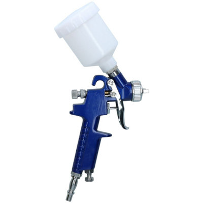 Mini HVLP Gravity Fed Touch Up Paint Spray Gun With 1.0mm Nozzle 125ml Pot