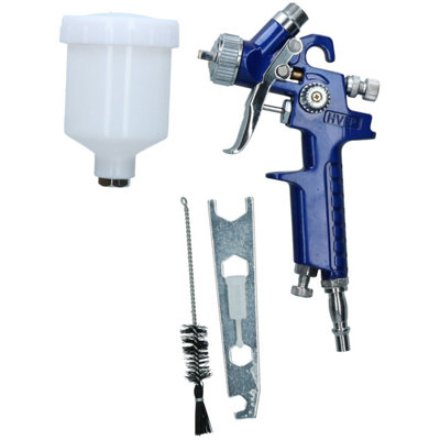 Mini HVLP Gravity Fed Touch Up Paint Spray Gun With 1.0mm Nozzle 125ml Pot