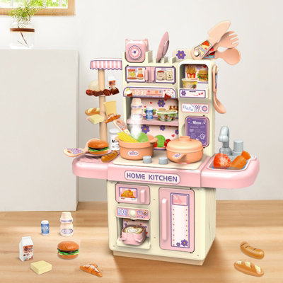 Mini kitchen for Dolls, Kitchen Playset Toy with Water, Light, and