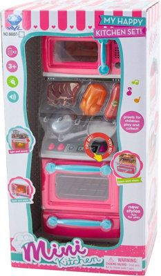 Mini Kitchen Set Oven Microwave Accessories Toy Girls Fun Kids Xmas Gift New