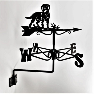 Mini Labrador Weathervane - Steel - L38 x W38 x H45 cm - Black