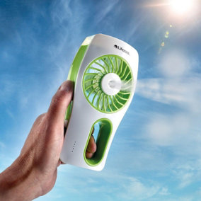 Mini Mist Handheld Fan - USB Rechargeable Compact & Lightweight Cooling Travel Fan with Touch Control - H18 x W9 x D5.5cm