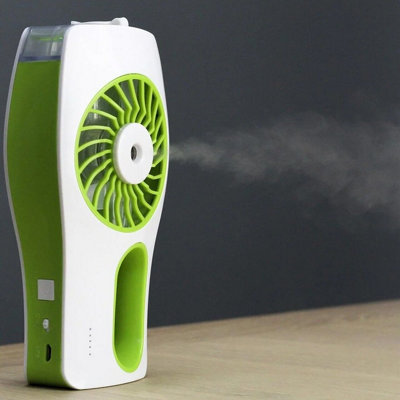 Mini Mist Handheld Fan - USB Rechargeable Compact & Lightweight Cooling Travel Fan with Touch Control - H18 x W9 x D5.5cm