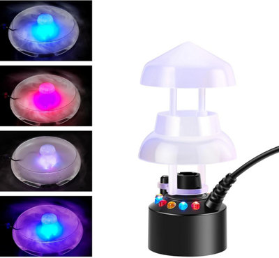 Mini Mist Maker, 12 LED Mist Maker Fogger Water Fountain, Ultrasonic ...