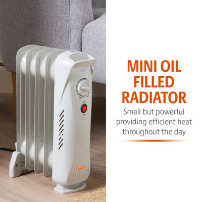 Mini Oil Filled Radiator with 0.5kW Output & Overheat Protection ...